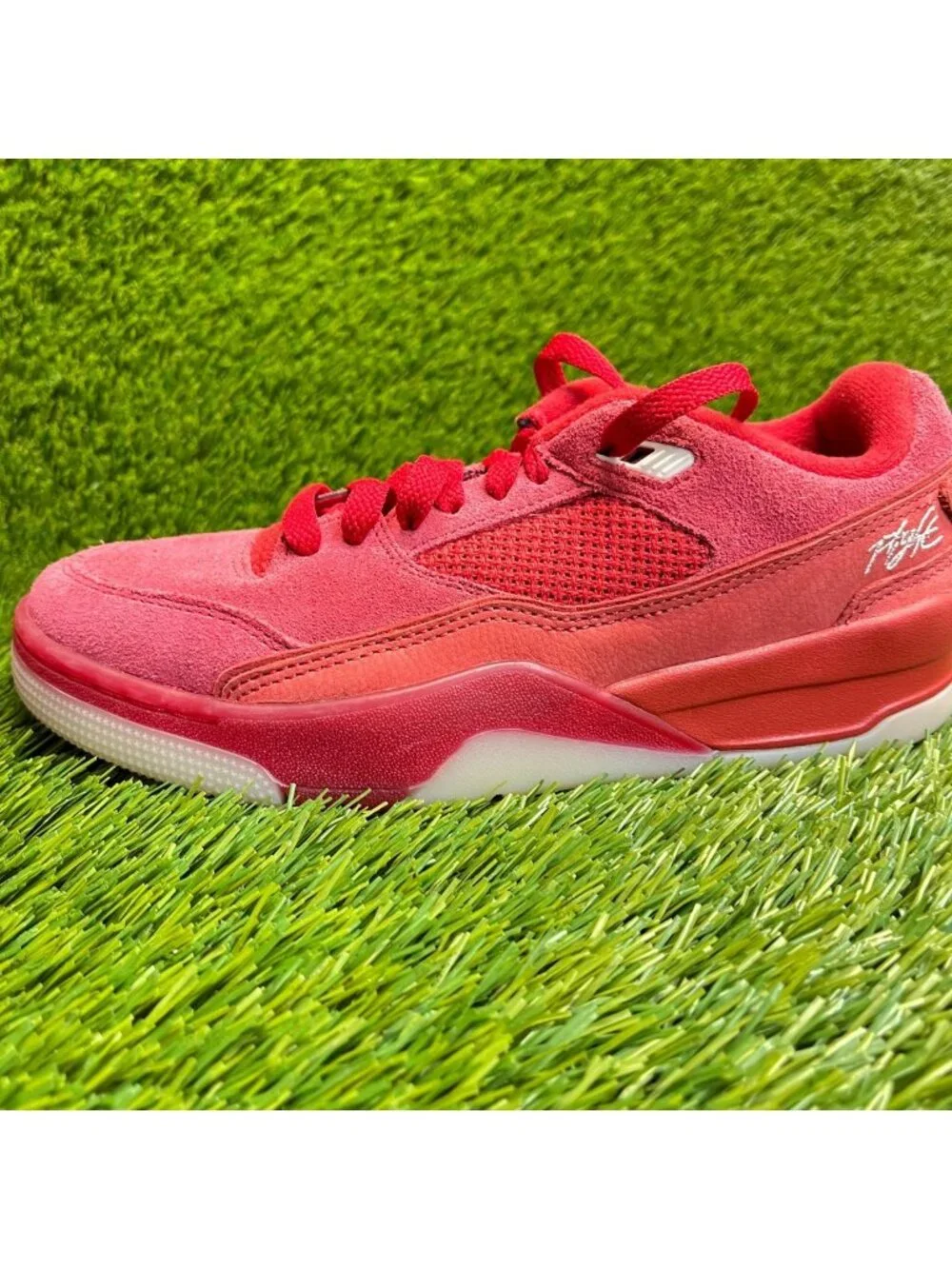 Nike Air Jordan Flight Court Womens Size 6 Red Athletic Suede Shoes Sneakers
